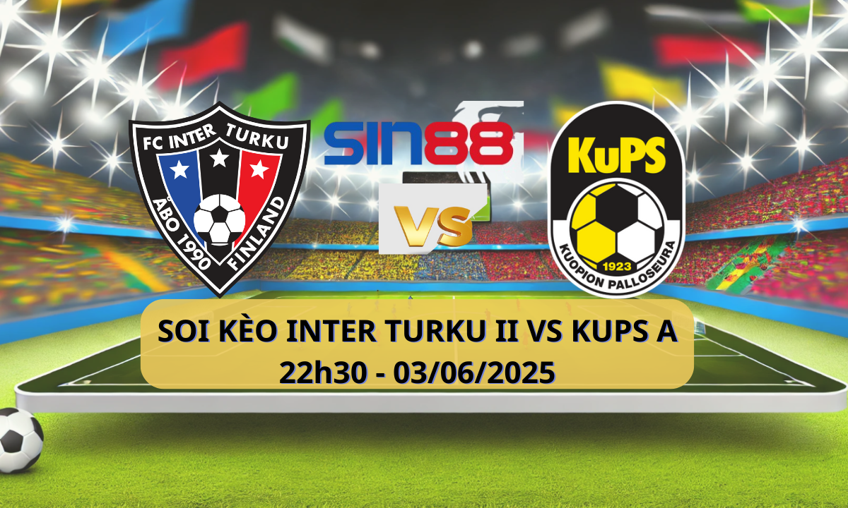 Áp phích trận đấu Inter Turku II vs Kups Akatemia tại Kakkonen Phần Lan